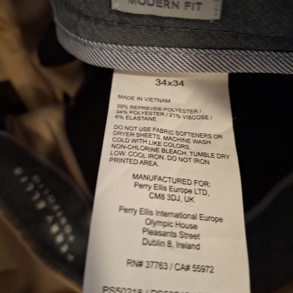 Perry Ellis Portfolio Resolution Dress Slacks Modern Fit - Picture 4 of 4